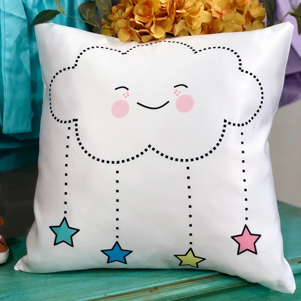 Happy cloud silky pillow cover